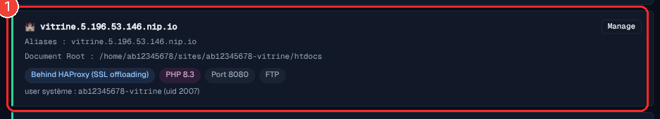 Votre site dans la liste