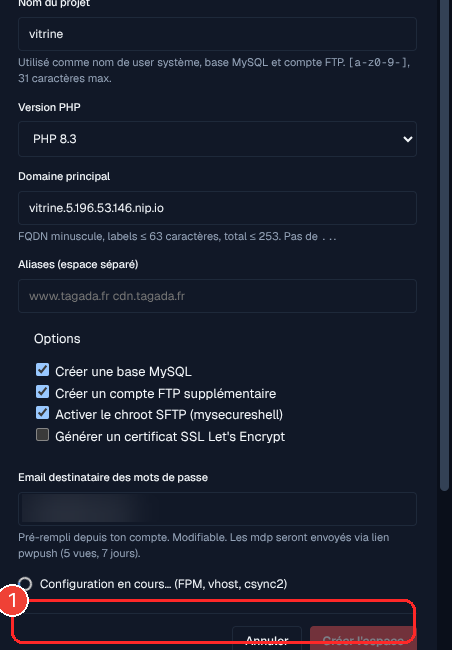 Création en cours